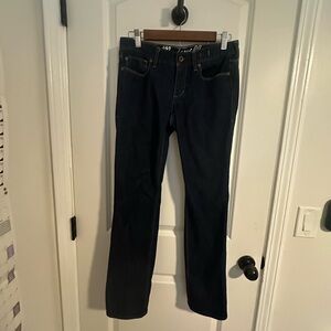 Madewell The Rail Straight blue dark wash jeans sz 28x32 EUC